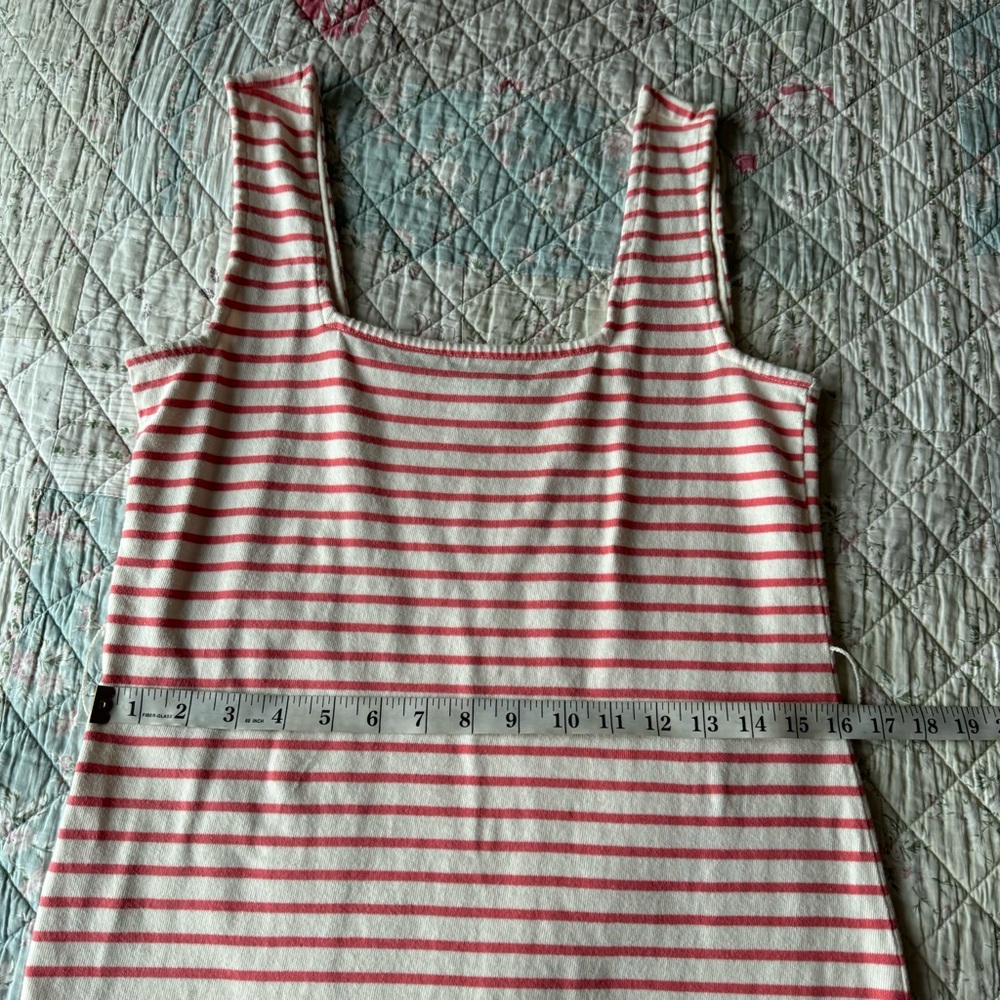 RAILS Taylin Ivory Peony Stripe Dress Size M Cotton Tank Midi - Picture 11 of 13
